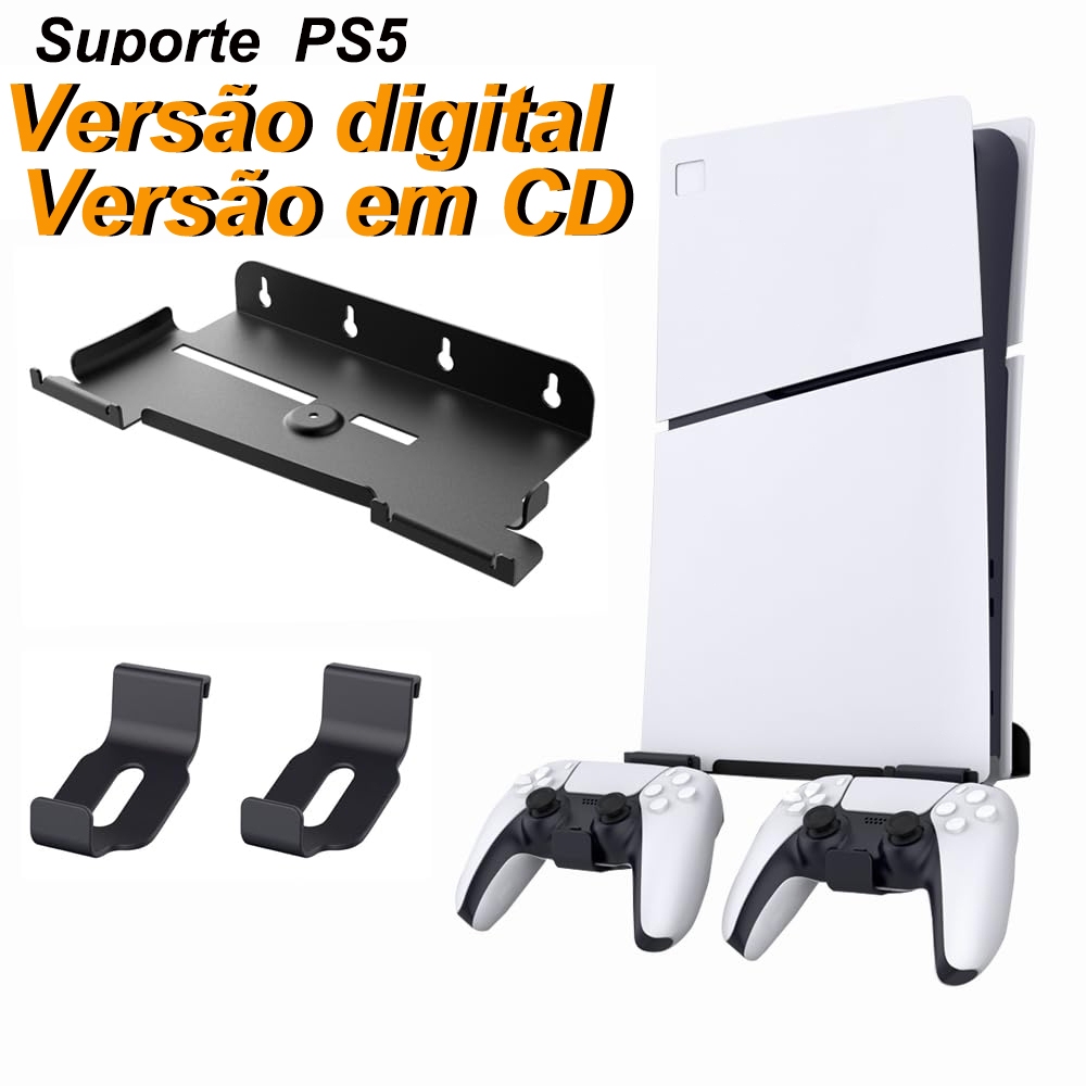 Suporte de Parede PS5 Playstation 5 Fat Slim Peça Unica