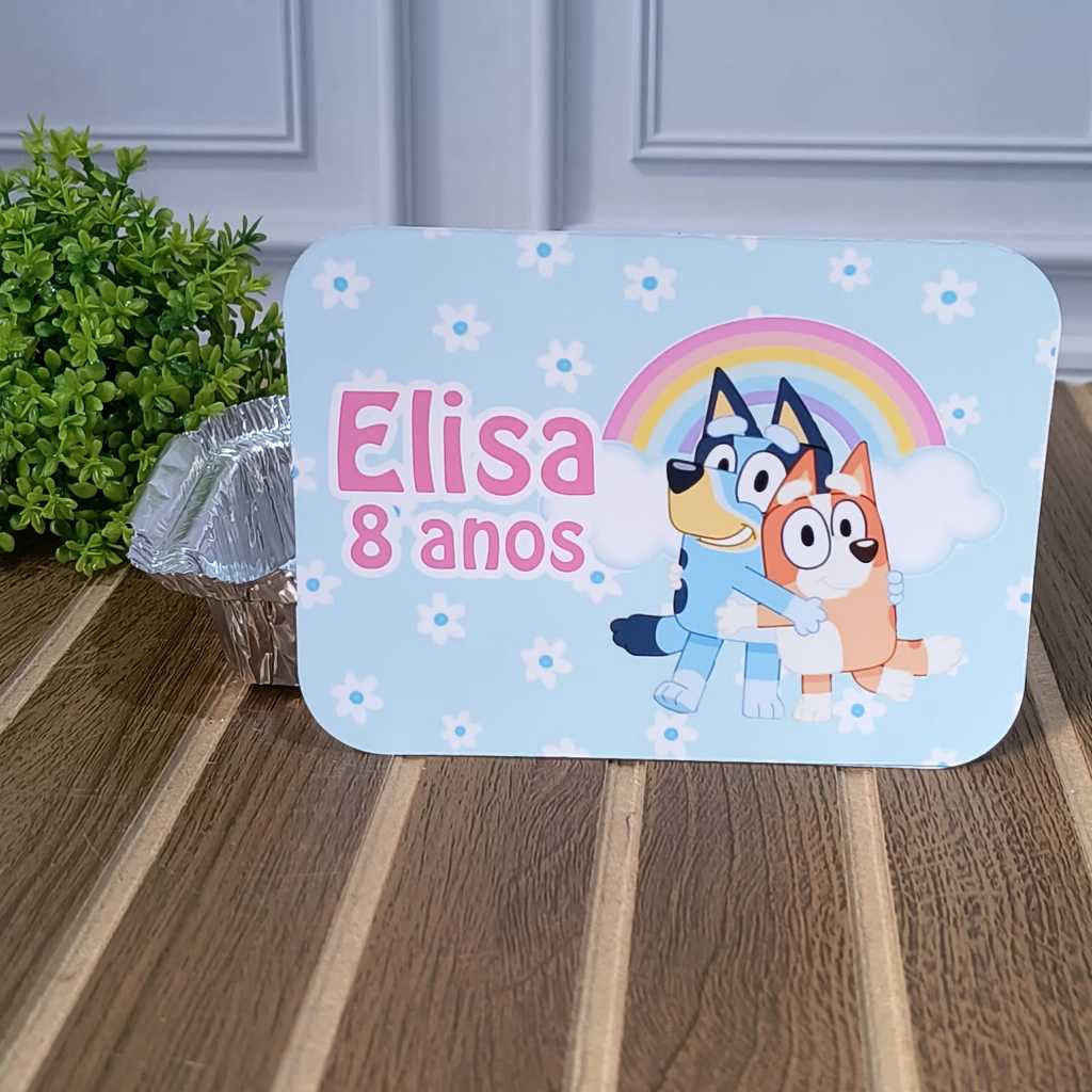 KIT 30 A 100 TAMPA PERSONALIZADA PARA MARMITINHA QUENTINHA LEMBRANCINHA FESTA BINGO E BLUEY - FAZEMOS TODOS OS TEMAS