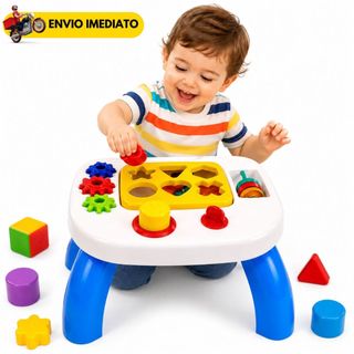 Mesinha Infantil Didática Educativa Formas Geométricas Sensorial Mesa Divertida Atividade…