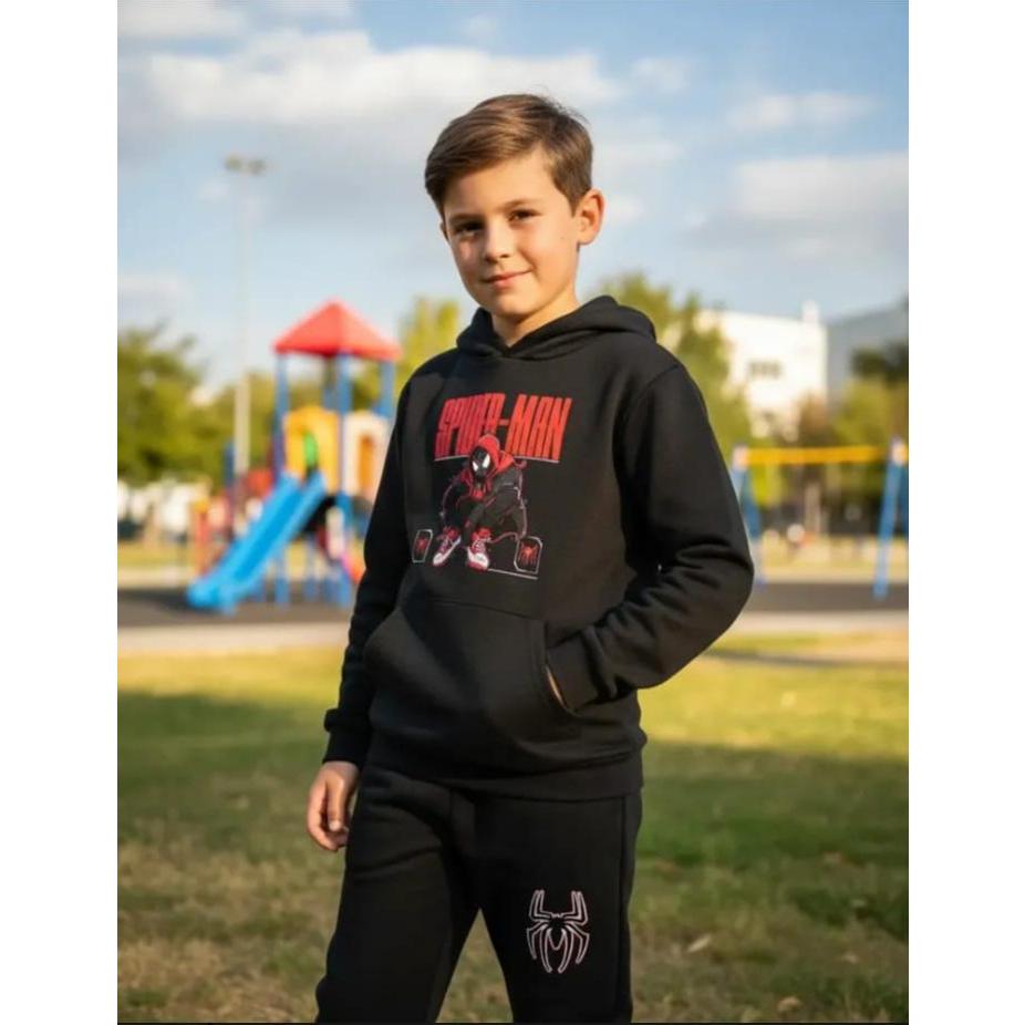 Conjunto Moletom Homen Aranha Spiderman Calça+blusa Infantil