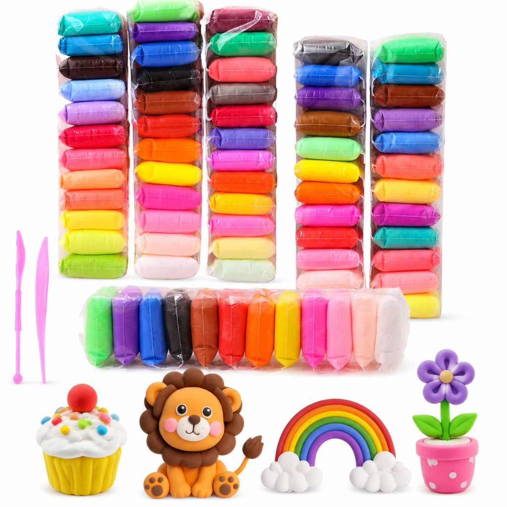 Kit12 Massinha de Modelar + 2 Ferramentas de Modelar Divertida