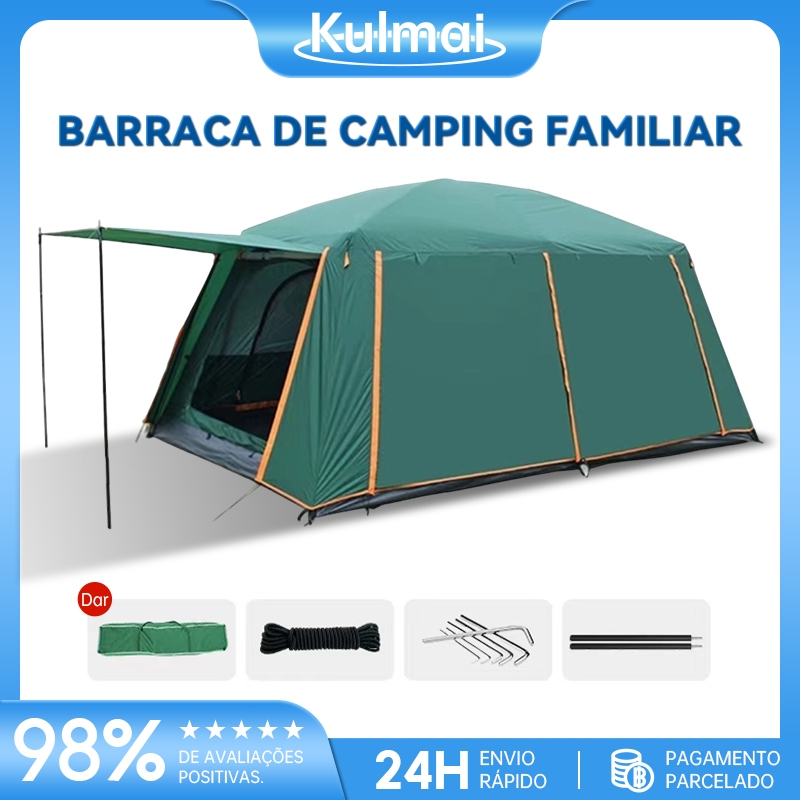 Barraca Camping Acampamento8-12 Pessoas Impermeavel 4000mm Barraca Familiar Grande 330*210*185cm