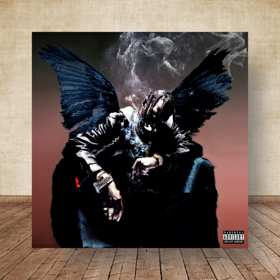 Quadro Placa Decorativa Travis Scott Albuns de hip-hop, trap, rap LP Disco decoração 04
