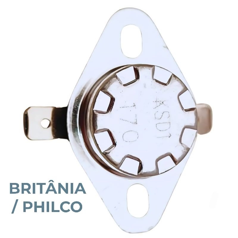 TERMOSTATO BIMETÁLICO FIXO 170C PARA GRILL BRITÂNIA