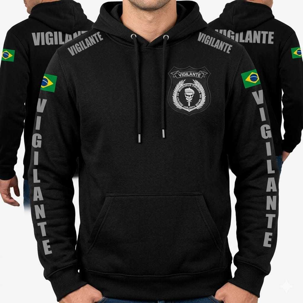 Blusa Moletom Canguru Vigilante Equipe Segurança Promoção