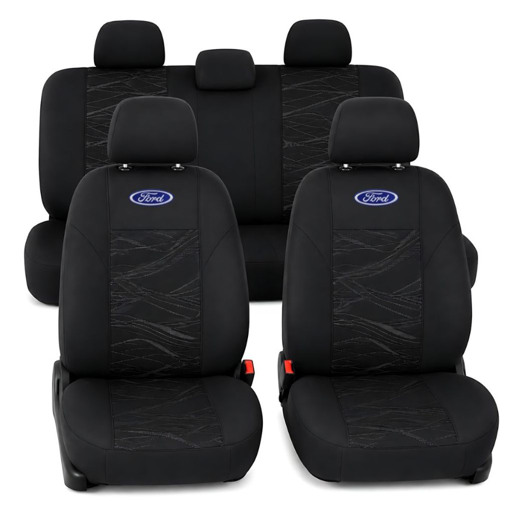 Jogo Capas Para Bancos Tecido Estofado Grosso Ford Original Fiesta Focus Ford Ka Fusion Ranger Scort