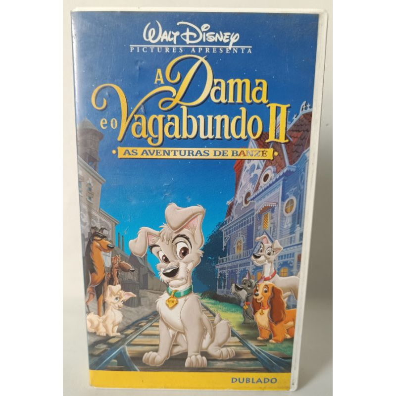 VHS A Dama e O Vagabundo 2 As Aventuras de Banzé Dublado filme desenho infantil Walt Disney fita clássico colecionador