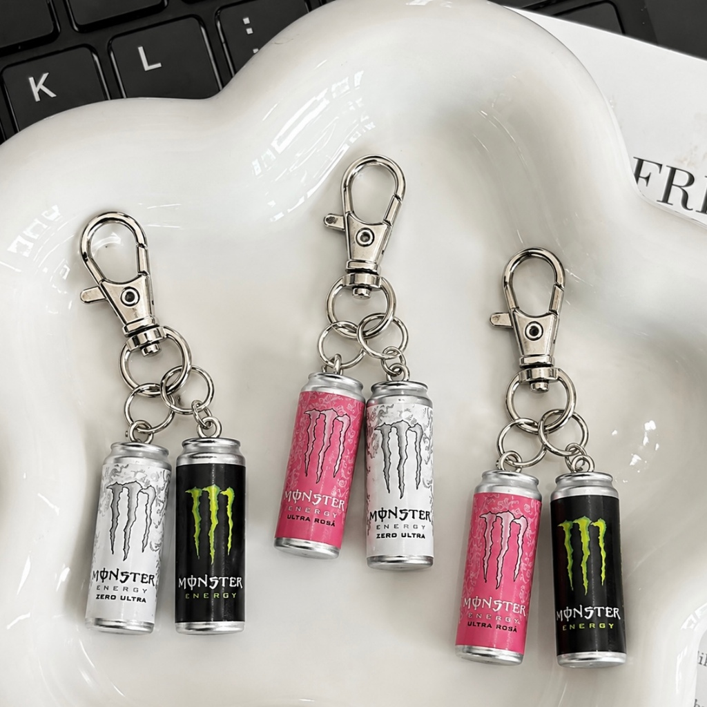 Chaveiro Dupla Mini Latas Estilo Energético Monster Energy Acessório Chaves Mochilas Bolsas