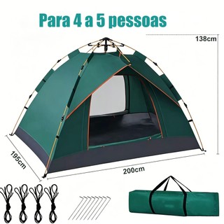 Barraca Camping Acampamento4/5 Pessoas Grande Varanda 135*200*200CM