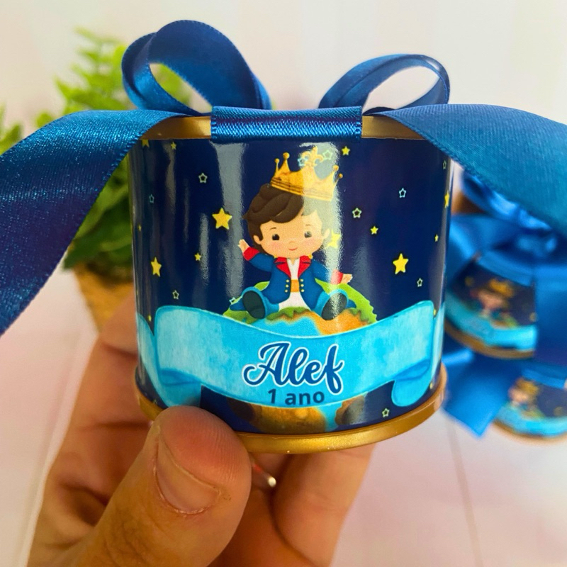 Tubolata Personalizada 5x6 cm Lembrancinha Infantil  Luxo Com Nome Tema Festa Aniversário O Pequeno Príncipe