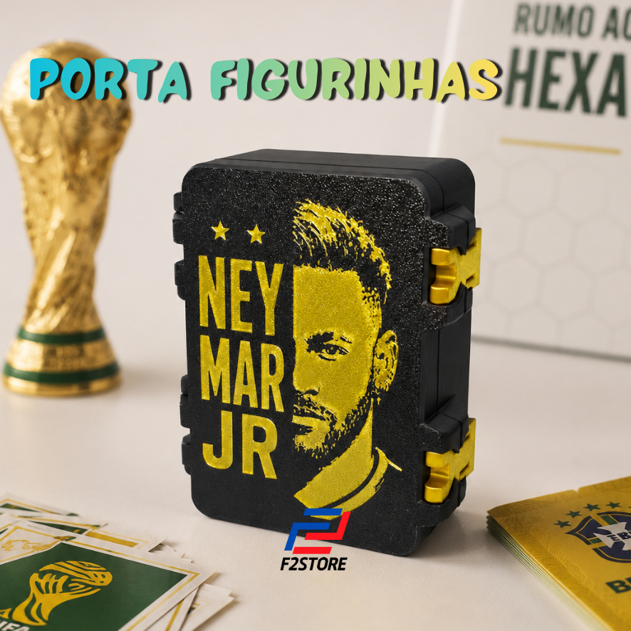Porta Figurinhas àlbum da Copa do mundo 2026 Caixa Organizador de Figurinha Cards de Futebol NEYMAR