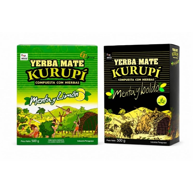 Kit Erva Mate tereré Kurupí Sabores 1KG Premium