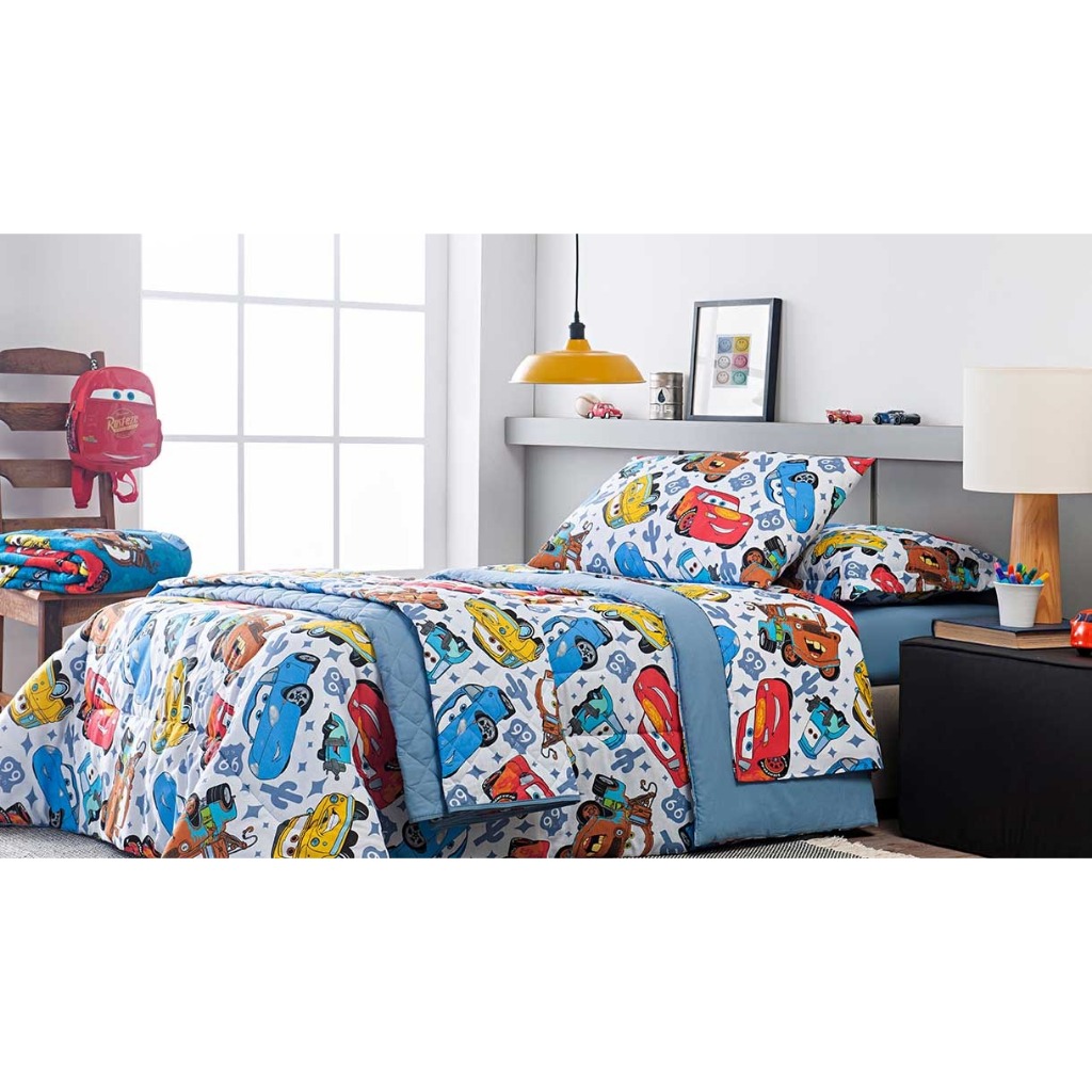 Edredom Infantil + Jogo De Cama Disney - 4 Peças - Hipoalergênico - Andreza Enxovais - 100% Algodão