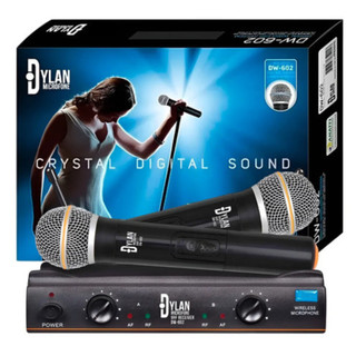 Microfone Sem Fio De Mão Dylan Dw-602 Uhf Capsula Anti Shock