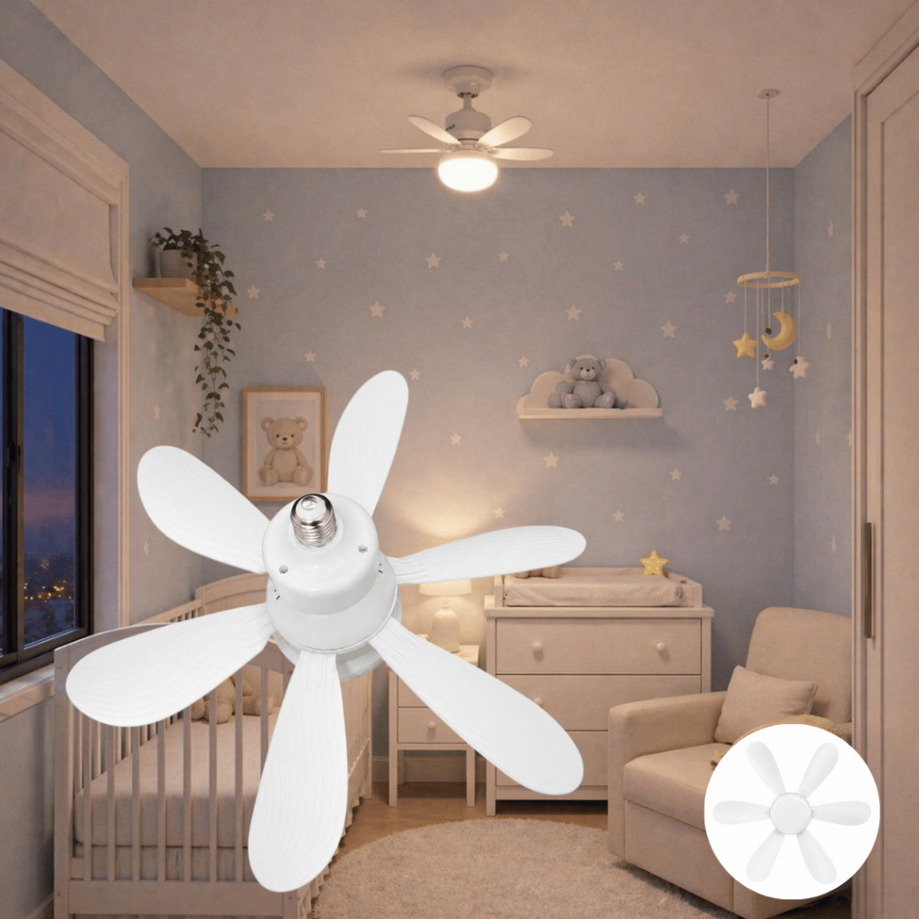 Ventilador de Teto 100W Luz Led 3 Tipos de Luz C/ Controle Remoto Ventilador C/ 6 Hélices Bivolt