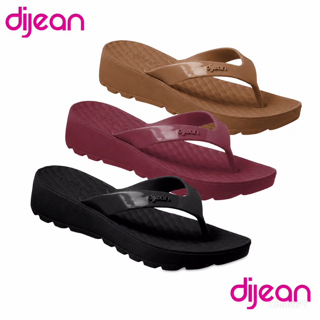 Chinelo Anabela Dijean Feminino Plataforma EVA Leve Confortável Antiderrapante Original