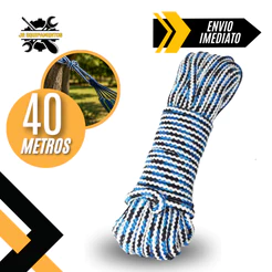 40 Metros Corda para Carga de Caminhão Balanço Uso Geral Cobertura Pintura Construção - 8mm Firmeza