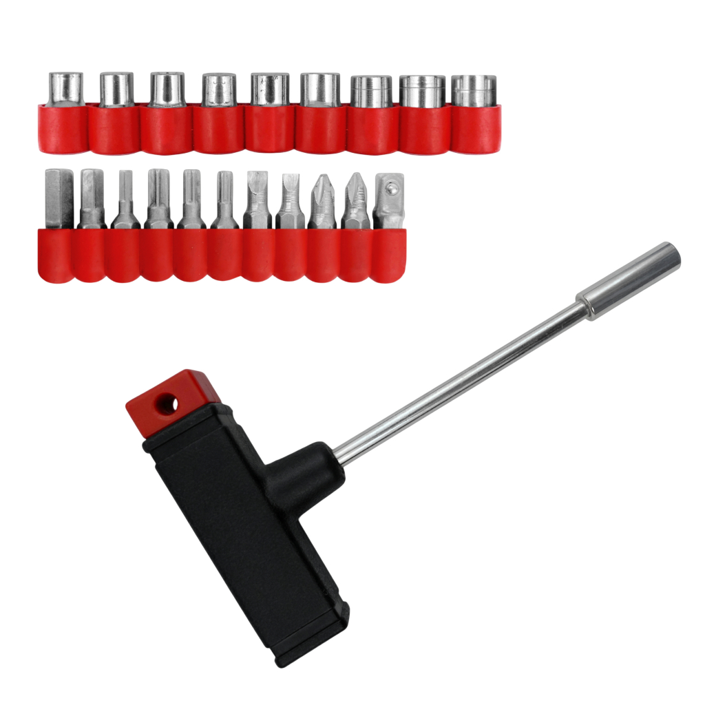 Jogo Soquetes Kit Pito Chave T 21 Peças Fenda Phillips Allen Torx Profissional Multifuncional