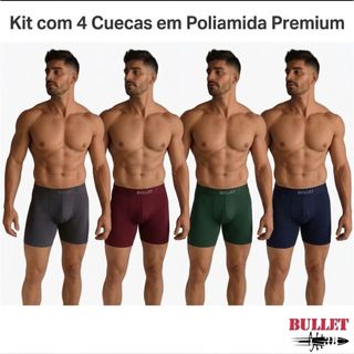 Cueca Premium Kit com 4 Unidades – Kit com 4 Cuecas Premium confeccionadas em tecido macio.