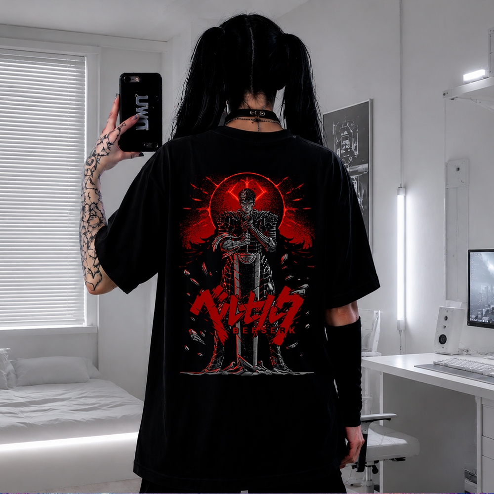 Camiseta Anime Berserk Academia Oversized Premium Streetwear / Academia / Casual