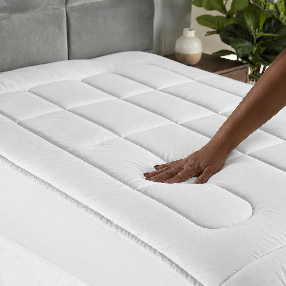 Pillow Top Casal Solteiro Queen King Size Protetor Colchão 400 Fios Toque Extra Macio Premium