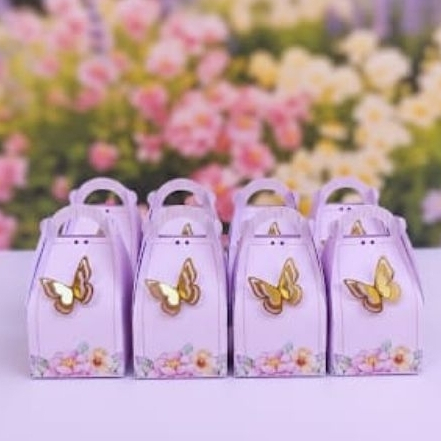 Caixinha Decorada Borboleta para Lembrancinhas, Aniversários, Trufas, Chocolates e Mini Mimos