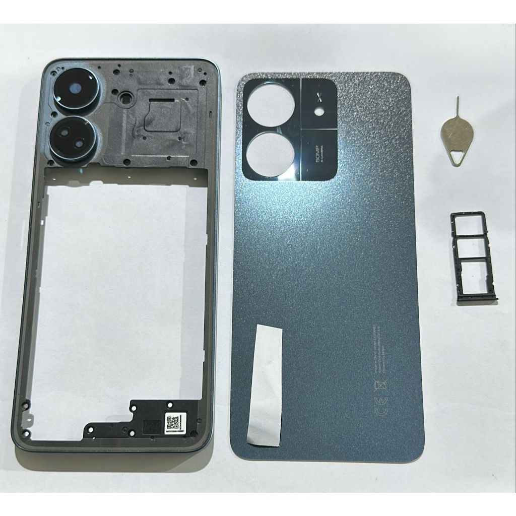 Aro Lateral Frame +Tampa Traseria + Gaveta De Chip + Chavinha Compatível Com Redmi 13C