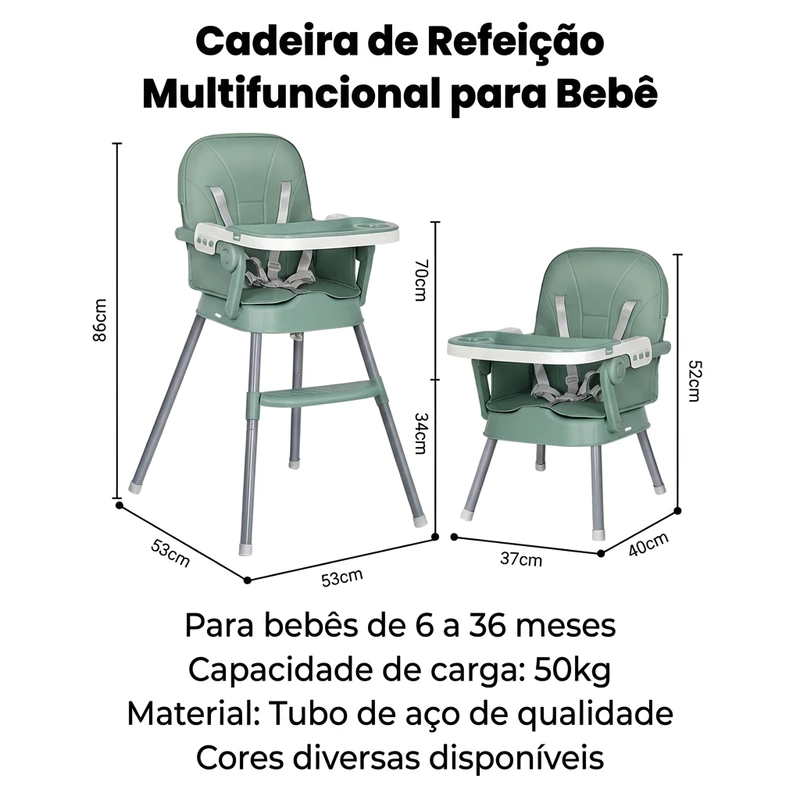 Cadeira de Alimentação Infantil Dobrável Flybb para Bebê Segura — foto 3