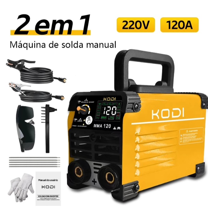 220V Máquina Solda Inversora Profissional Mini máquina de solda digital MMA-120 Portable Welding Machine D13/1