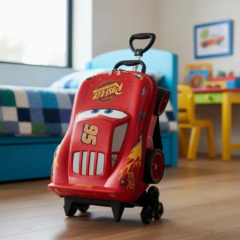Mochila infantil Escolar Passeio Viagem Relampago Mcqueen 3D Carros Disney Pixar Kit Escolar MaxToy