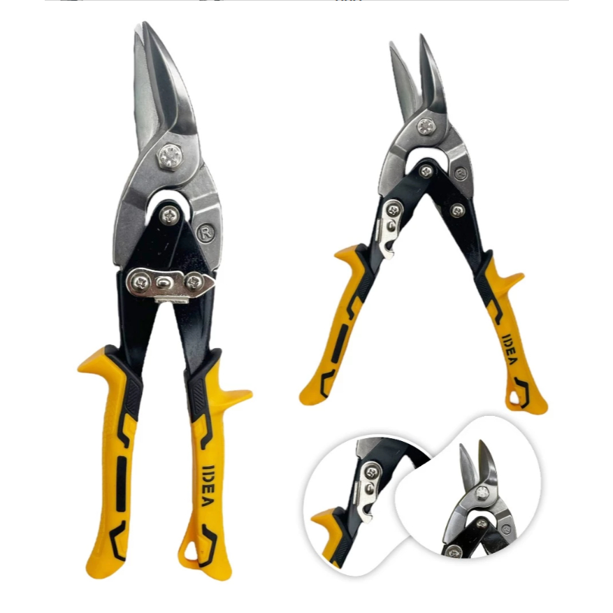 Tesoura Para Cortar Chapa Gavanizada Ferro Aluminio 10" - IDEA