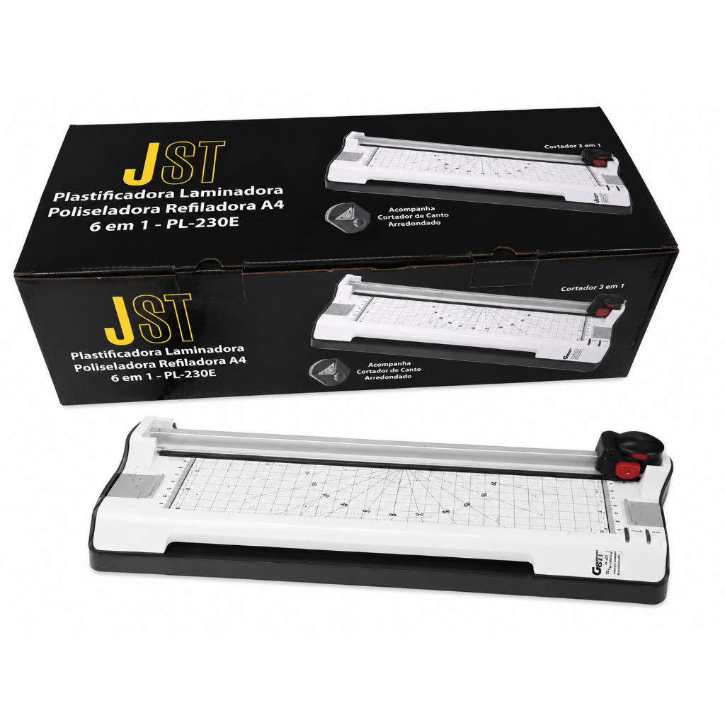 Plastificadora Laminadora A4 6 Em 1 JST PL-230E Refiladora Guilhotina