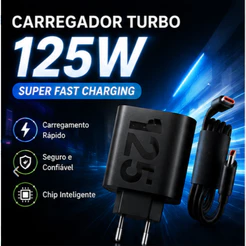 Carregador Turbo 125w Tipo C 68W TIPO-C Para telefones tipo-c