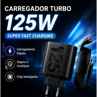 Carregador Turbo 125w Tipo C  68W  TIPO-C  Para Tudos os telefones celuares tipo-c