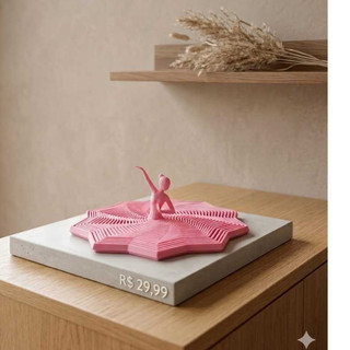 🩰 Bailarina Espiral em Impressão 3D – Elegância e Modernidade para seu Ambiente # Cor Rosa #Sensorial #3D #Qualidade 3D.