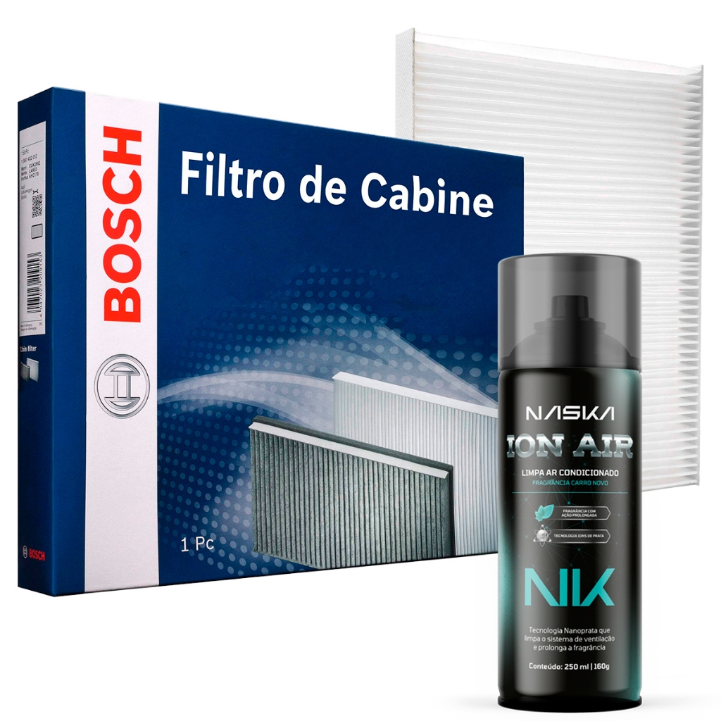 Filtro Cabine Ar Condicionado Bosch + Spray Higienizador