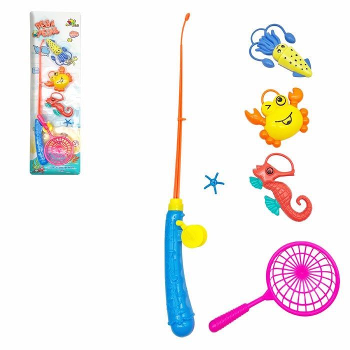 Kit Brinquedo De Pescaria Infantil Com Acessórios Coloridos Kit Brinquedo De Pescaria Infantil Com Acessórios Coloridos