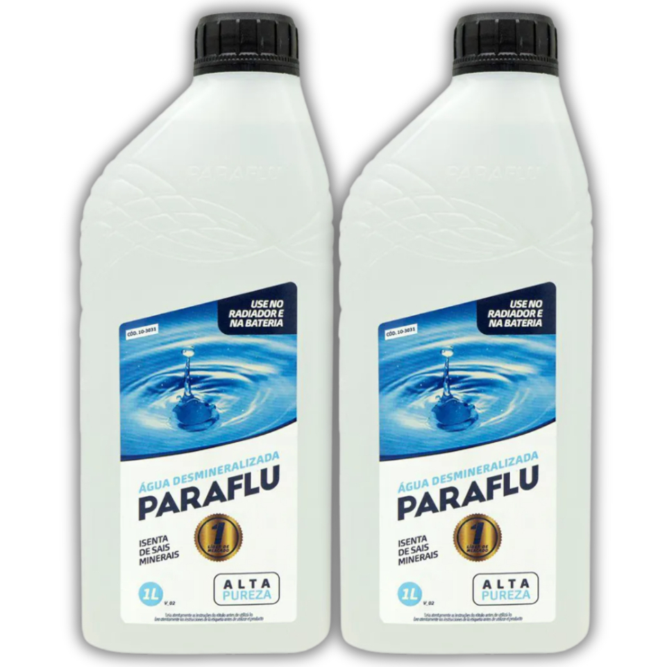Kit 2L Água Desmineralizada PARAFLU 10-3031 1L