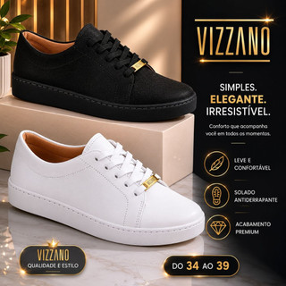 Tênis Vizzano Casual Feminino Leve Básico Moda Clássico Original