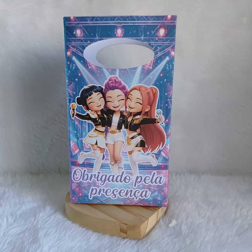 Sacolinha Personalizada PP Guerreiras do K-Pop 0.1Lembrancinhas Para Festa Personalizados