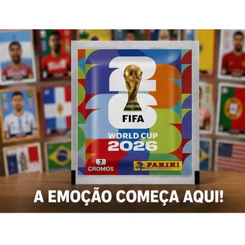 Figurinhas Copa do Mundo 2026 Colecionáveis para Álbum Futebol Seleção Mundial Sortidas - 1 PACOTE