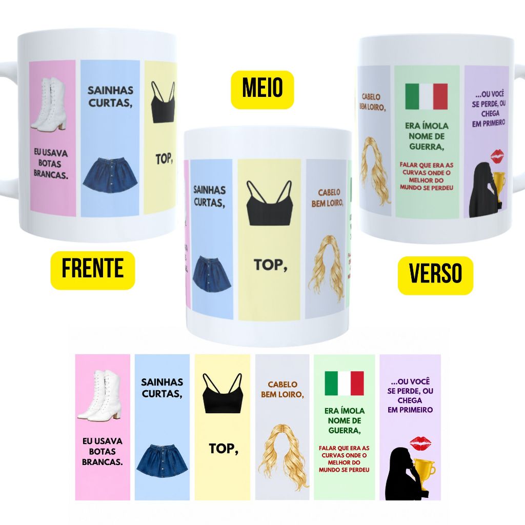 Caneca Meme Ímola Era Nome De Guerra Humor Brasileiro 325ml