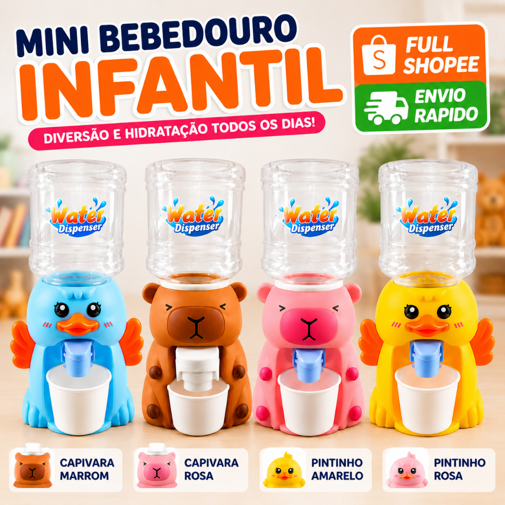 Brinquedo Mini Bebedouro Dispenser Infantil Para Água Com Copo Infantil Kids menina menina Safari