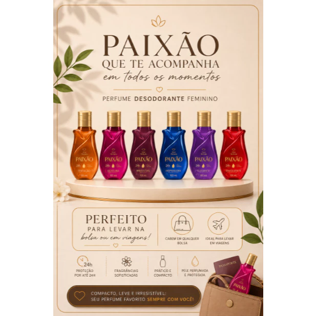 Óleo Corporal Paixão fragrâncias 100ml