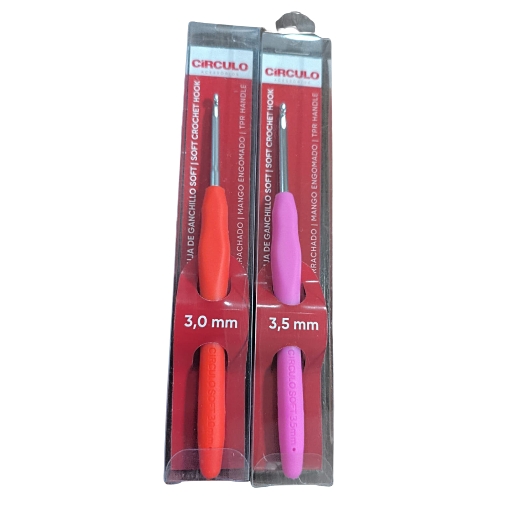 Kit 2 Unidades Agulha Crochê Soft Emborrachada Circulo