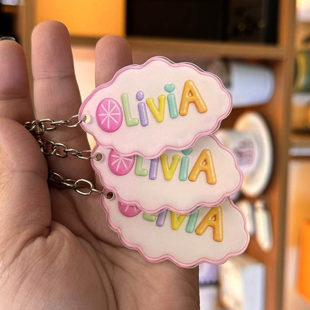30/50/100 Chaveiro Personalizado Acrílico Com Sua Logo Brinde Loja Lembrancinha Mimo Para Cliente Casamento Aniversário