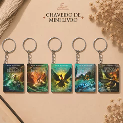 Chaveiro de Mini Livro - PERCY JACKSON E OS OLIMPIANOS II | Presente literário