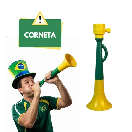 KIT Corneta 30cm Brasil Copa Do Mundo