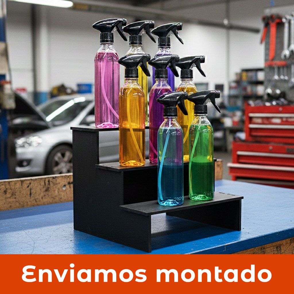 Display Expositor Suporte Triplo de Vendas para Lojão Balcão Vitrine Produtos