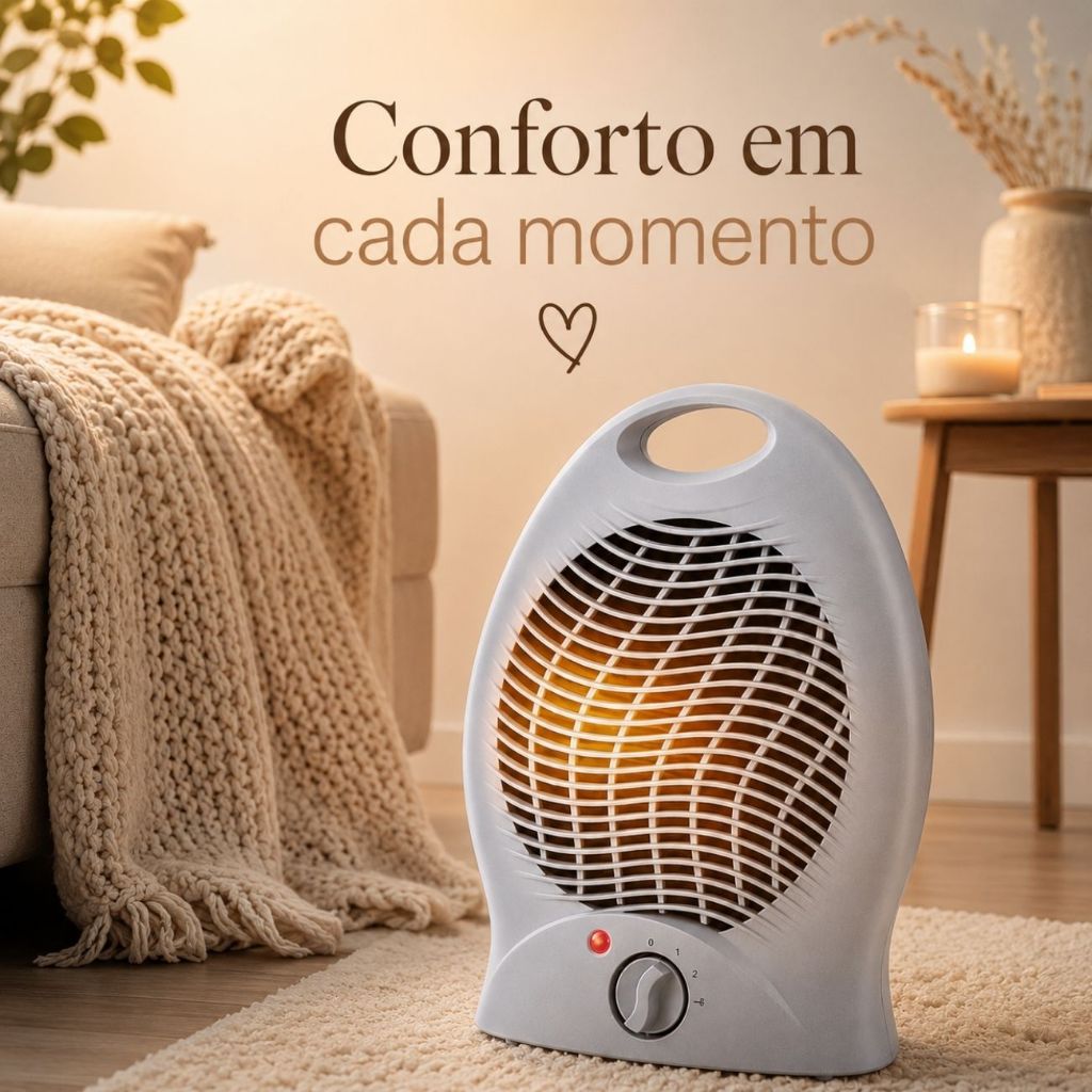 Aquecedor elétrico 2000W, aquecedor rápido, aquecedor de ambiente aqucedor portátil, fácil manuseio